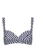 Wave Medea Top Swimwear Bikinis Bikini Tops Wired Bikinitops Blue Pano...