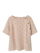 Nmfjola Ss Loose Knit Lil Tops T-Kortærmet Skjorte Pink Lil'Atelier