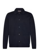 Jake Knitted Shirt Jacket Designers Jackets Light Jackets Navy Morris