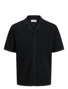 Jjorion Knit Resort Ss Tops Knitwear Short Sleeve Knitted Polos Black ...