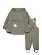 Matwainis Rain Set. Grs Outerwear Rainwear Rainwear Sets Green MINI A ...