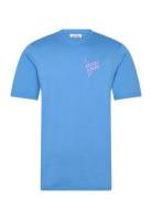 Regular Fit Left Chest Logo T-Shirt Tops T-Kortærmet Skjorte Blue Scot...