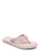 Th Stripes Beach Sandal Klipklapper Sandaler Pink Tommy Hilfiger