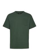 Calton Structured Tee Tops T-Kortærmet Skjorte Green Clean Cut Copenha...