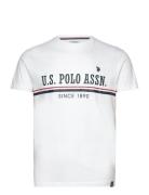 Anniv 1 Reg Uspa Uni Tee Tops T-Kortærmet Skjorte White U.S. Polo Assn...
