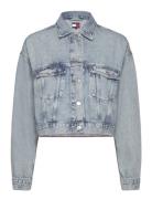 Ovsz Crop Trucker Jacket Bi6012 Jakke Denimjakke Blue Tommy Jeans