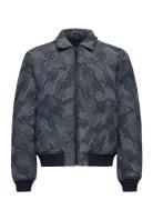 Camo Monogram Denim Bomber Quiltet Jakke Navy Daily Paper