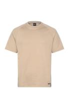 Iconic T-Shirt Tops T-Kortærmet Skjorte Beige BOSS
