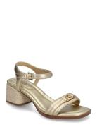 Mandy Mid Sandal Sandal Med Hæl Gold Michael Kors