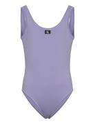 Swimsuit Badedragt Badetøj Purple Calvin Klein