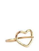 Organic Heart Ring Ring Smykker Gold Enamel Copenhagen