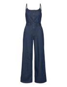 Bustier Jumpsuit Dark Indigo - Flat Finish Bottoms Jumpsuits Navy Levi...