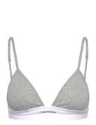 Unlined Triangle Lingerie Bras & Tops Soft Bras Bralette Grey Calvin K...