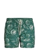 Jpstmaui Jjswim Mature Aop Akm Sn Badeshorts Green Jack & J S