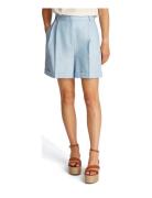Linen Mix Pleated Short Bottoms Shorts Casual Shorts Blue Tommy Hilfig...