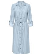 Onlcharis Life Ls Bel Shirt Dress Cc Wvn Knælang Kjole Blue ONLY