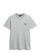 Essential Logo Emb Tee Tops T-Kortærmet Skjorte Grey Superdry