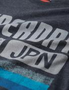 Japan Stripe Relaxed Tee Tops T-Kortærmet Skjorte Grey Superdry