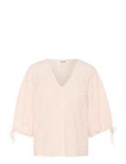 Sljoella Blouse Ss Tops Blouses Short-sleeved Pink Soaked In Luxury