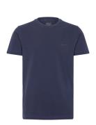 Slim Sunfaded Ss Pique T-Shirt Tops T-Kortærmet Skjorte Navy GANT