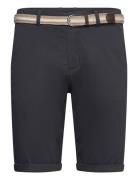 Superflex Chino Shorts W. Belt Bottoms Shorts Chinos Shorts Navy Lindb...
