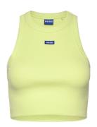 Baby Tank_B Tops Crop Tops Sleeveless Crop Tops Green HUGO BLUE