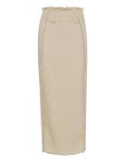 Gzcatia Long Skirt Skirts Maxi Skirts Beige Gestuz