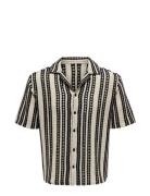 Onsdani Crochet Ss Shirt Fw Tops Shirts Short-sleeved Cream ONLY & SON...