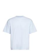 Great Boxy Heavyweight T-Shirt Tops T-Kortærmet Skjorte Blue Weekday