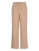 Bs Iris Pants Bottoms Trousers Wide Leg Beige Bruun & Stengade