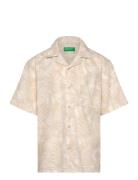 Shirt Tops Shirts Short-sleeved Shirts Beige United Colors Of Benetton