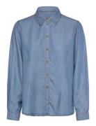 Pd-Heather Shirt Tops Shirts Denim Shirts Blue Pieszak