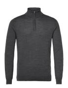 Blackhall Designers Knitwear Half Zip Jumpers Grey Reiss