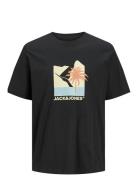 Jjbarbados Tee Ss Crew Neck Tops T-Kortærmet Skjorte Black Jack & J S