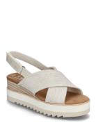 Diana Crossover Sandal Med Hæl Grey TOMS