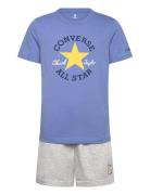 Ks-Knit Short Set Sport Sets With Short-sleeved T-shirt Multi/patterne...