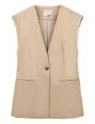 Wallissw Vest Blazers Sleeveless Blazers Beige Sofie Schnoor
