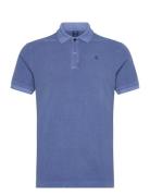 Dunda Slim Polo S\S Tops Polos Short-sleeved Blue G-Star RAW