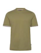 Thompson 04 Tops T-Kortærmet Skjorte Khaki Green BOSS