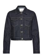 Denim Jacket Pockets Jakke Denimjakke Navy Mango