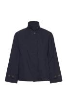 Short Cotton Car Coat Outerwear Jackets Light-summer Jacket Navy GANT