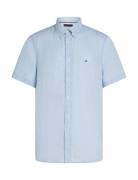 Pigment Dyed Linen Rf Shirt S/S Tops Shirts Short-sleeved Blue Tommy H...