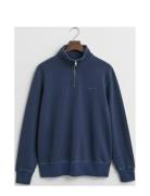 Sunfaded Half Zip Sweat Tops Sweatshirts & Hoodies Sweatshirts Blue GA...
