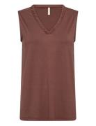 Sc-Marica Tops T-shirts & Tops Sleeveless Brown Soyaconcept