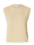 Slfalma Sl Knit Vest Vests Knitted Vests Cream Selected Femme