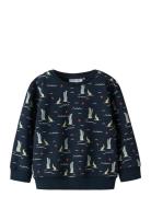 Nmmvermo Aop Ls Nreg Sweat Unb Tops Sweatshirts & Hoodies Sweatshirts ...