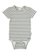 Body S/S Sum Printed Bodies Short-sleeved Navy Petit Piao
