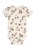 Body S/S Sum Printed Bodies Short-sleeved Cream Petit Piao