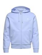 Double-Knit Full-Zip Hoodie Tops Sweatshirts & Hoodies Hoodies Blue Po...