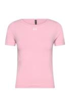 Ua Train Seamless Ss Sport T-shirts & Tops Short-sleeved Red Under Arm...